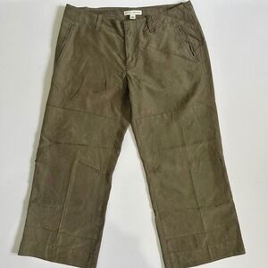 Banana Republic Silk Wide Leg Crop Pants Lower Rise Relaxed Fit Size 6